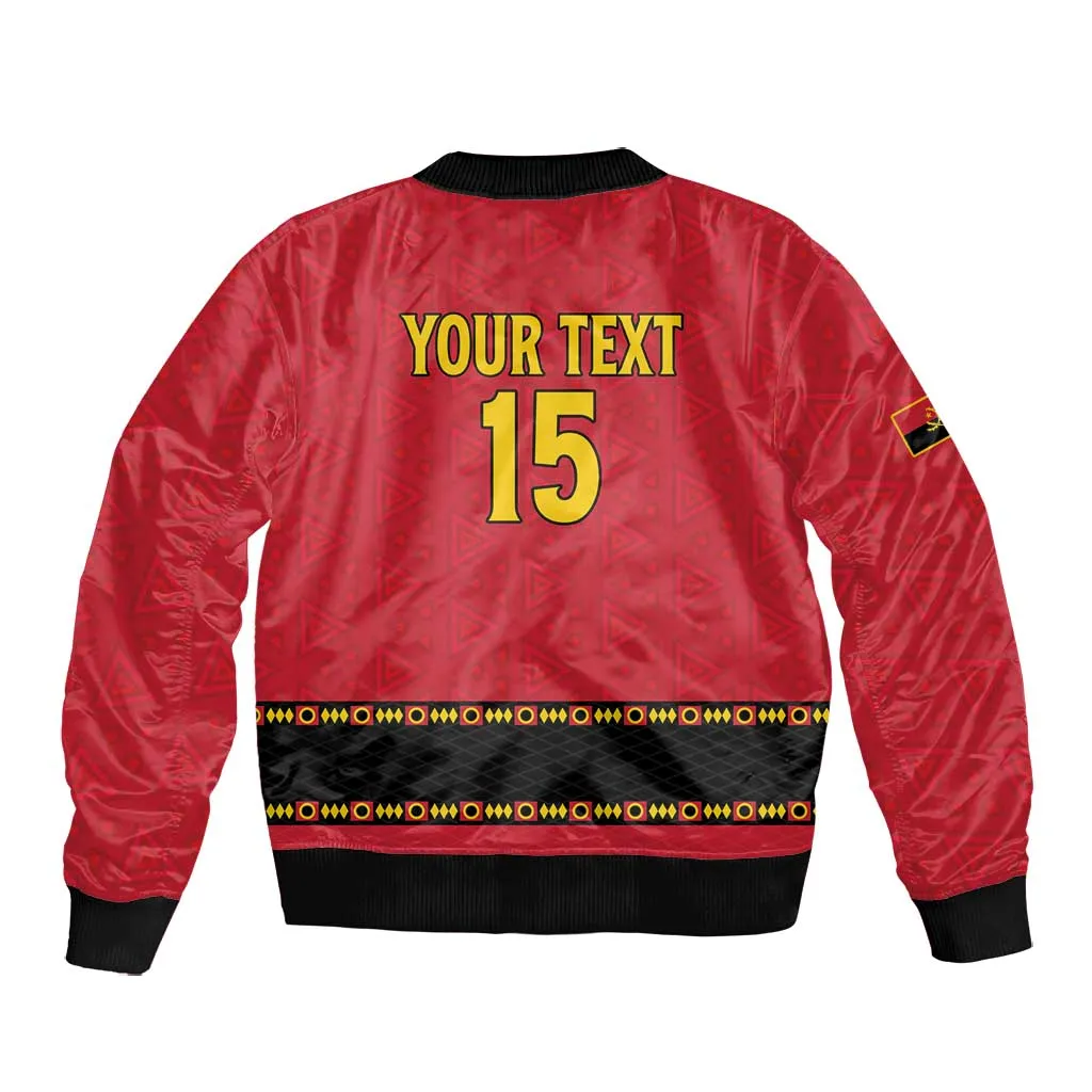 Custom Angola Football Bomber Jacket Viva Palancas Negras LT15