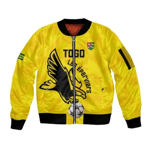 Custom Togo Football Sleeve Zip Bomber Jacket Go Champions LT15