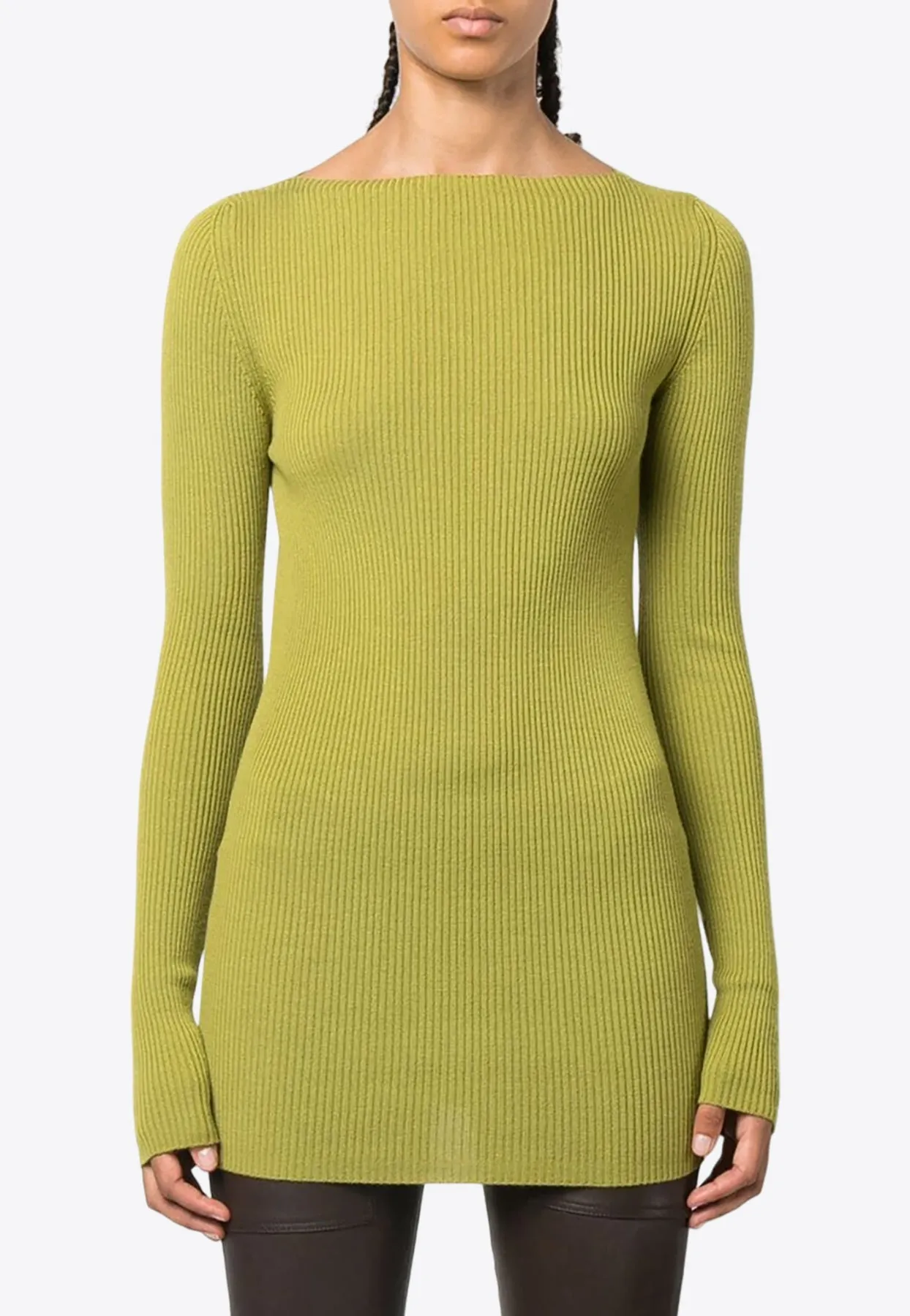 Cut-Out Ribbed Sweater