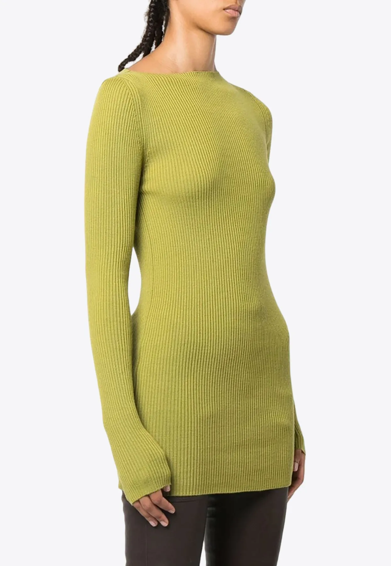 Cut-Out Ribbed Sweater