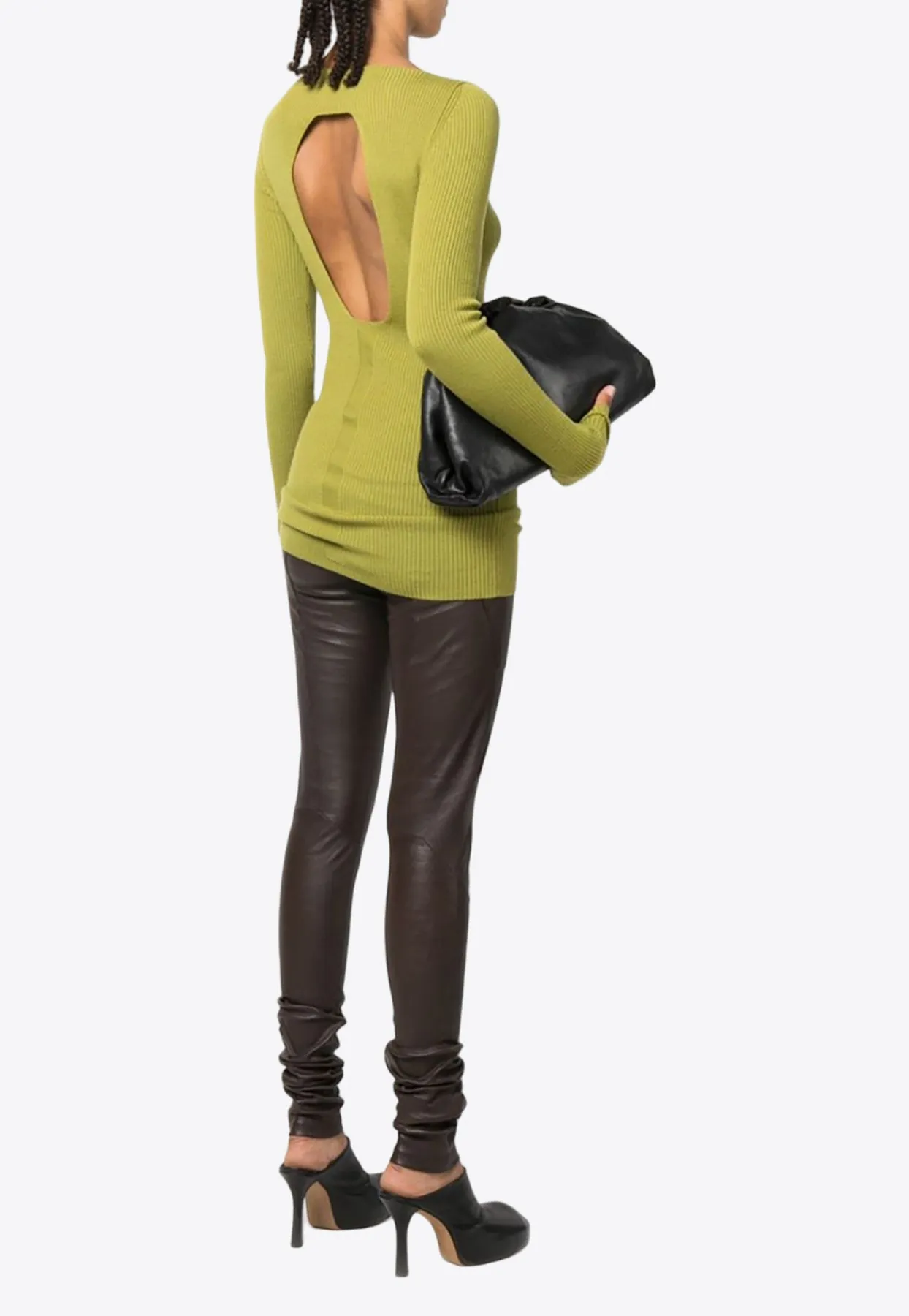 Cut-Out Ribbed Sweater