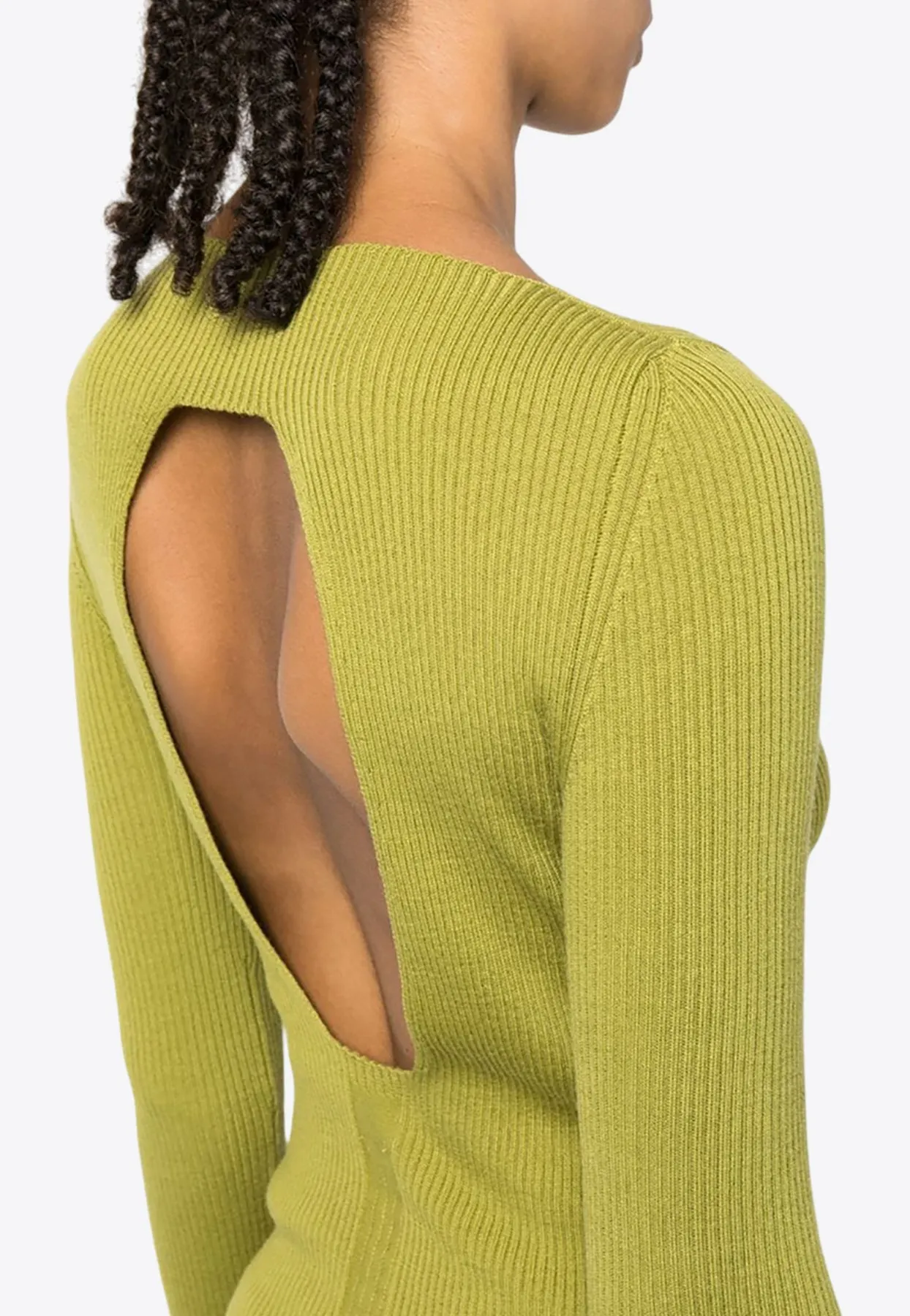 Cut-Out Ribbed Sweater