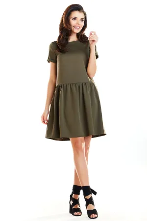 Cutaway Skirt Flared Mini Dress