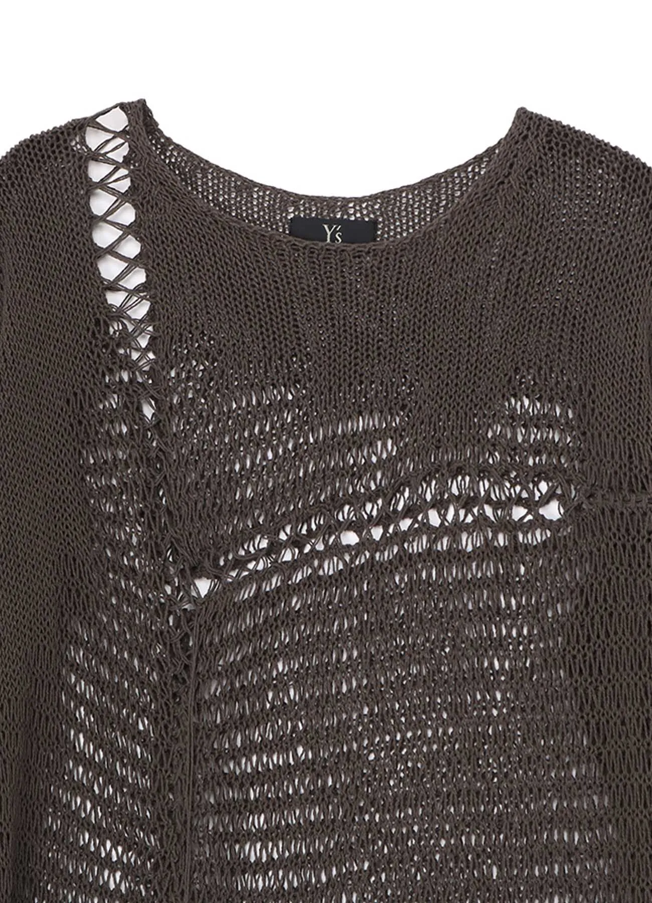 DAMAGE PROCESSED ASYMMETRIC LONG SLEEVE KNIT