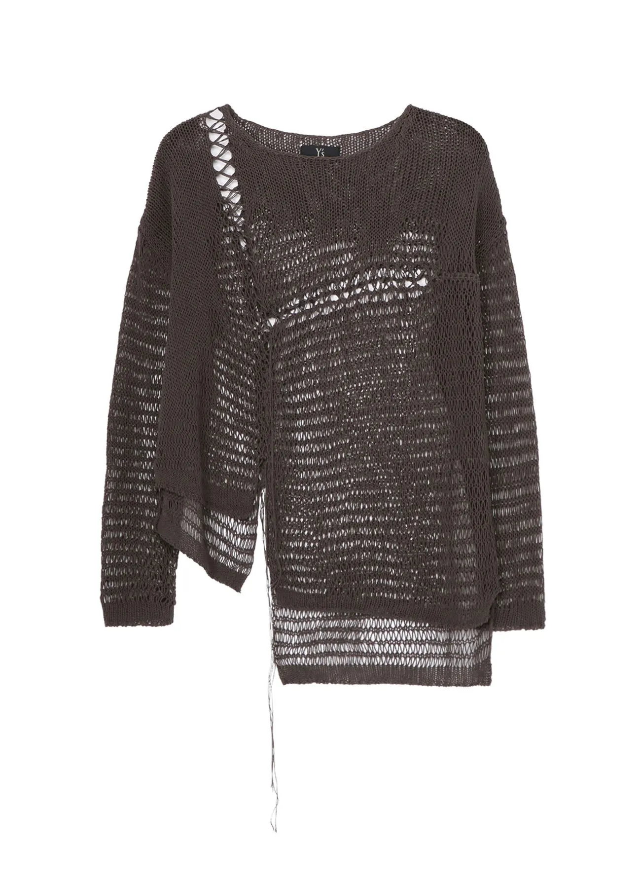 DAMAGE PROCESSED ASYMMETRIC LONG SLEEVE KNIT