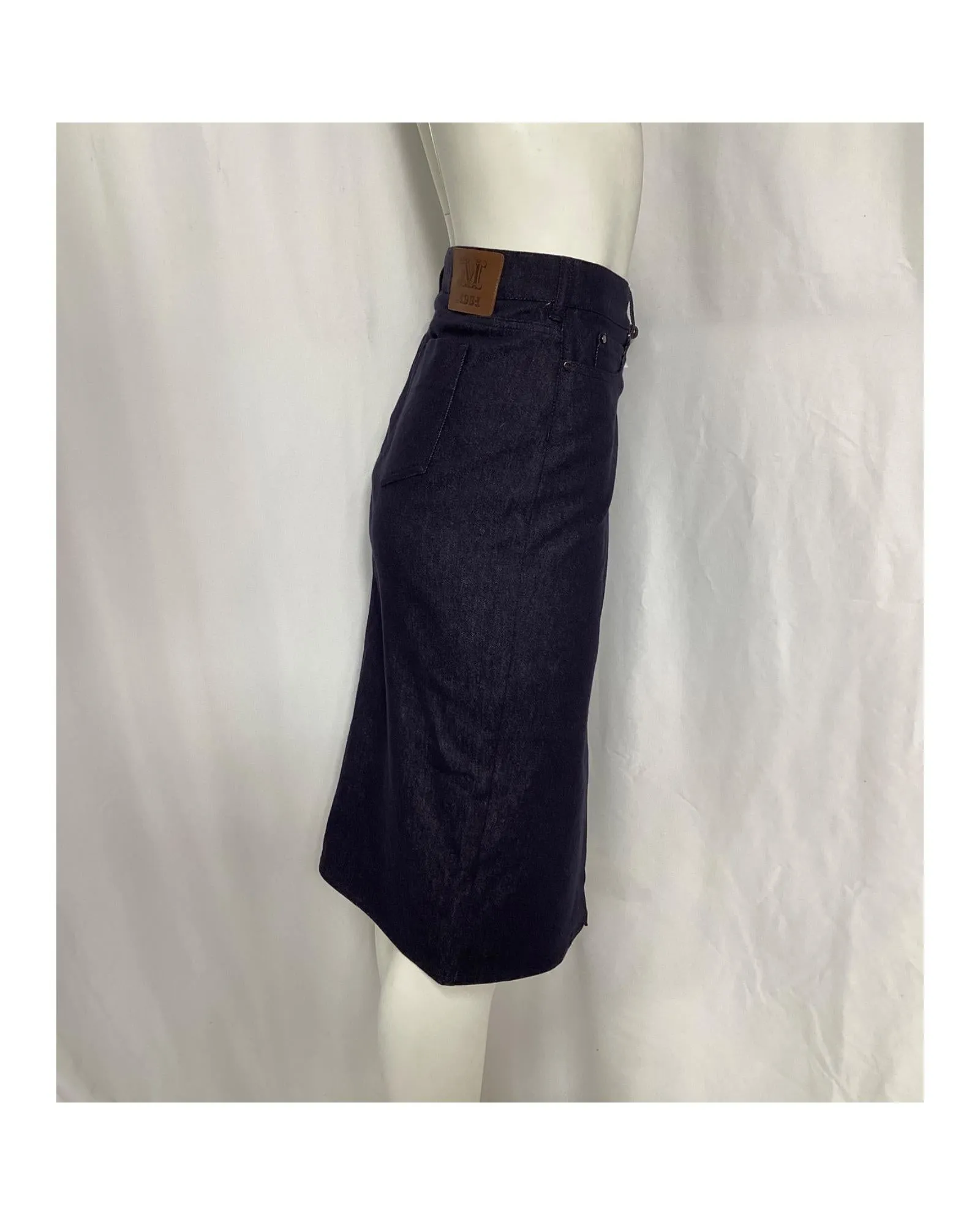 Denim Skirt Slim Fit Knee Length