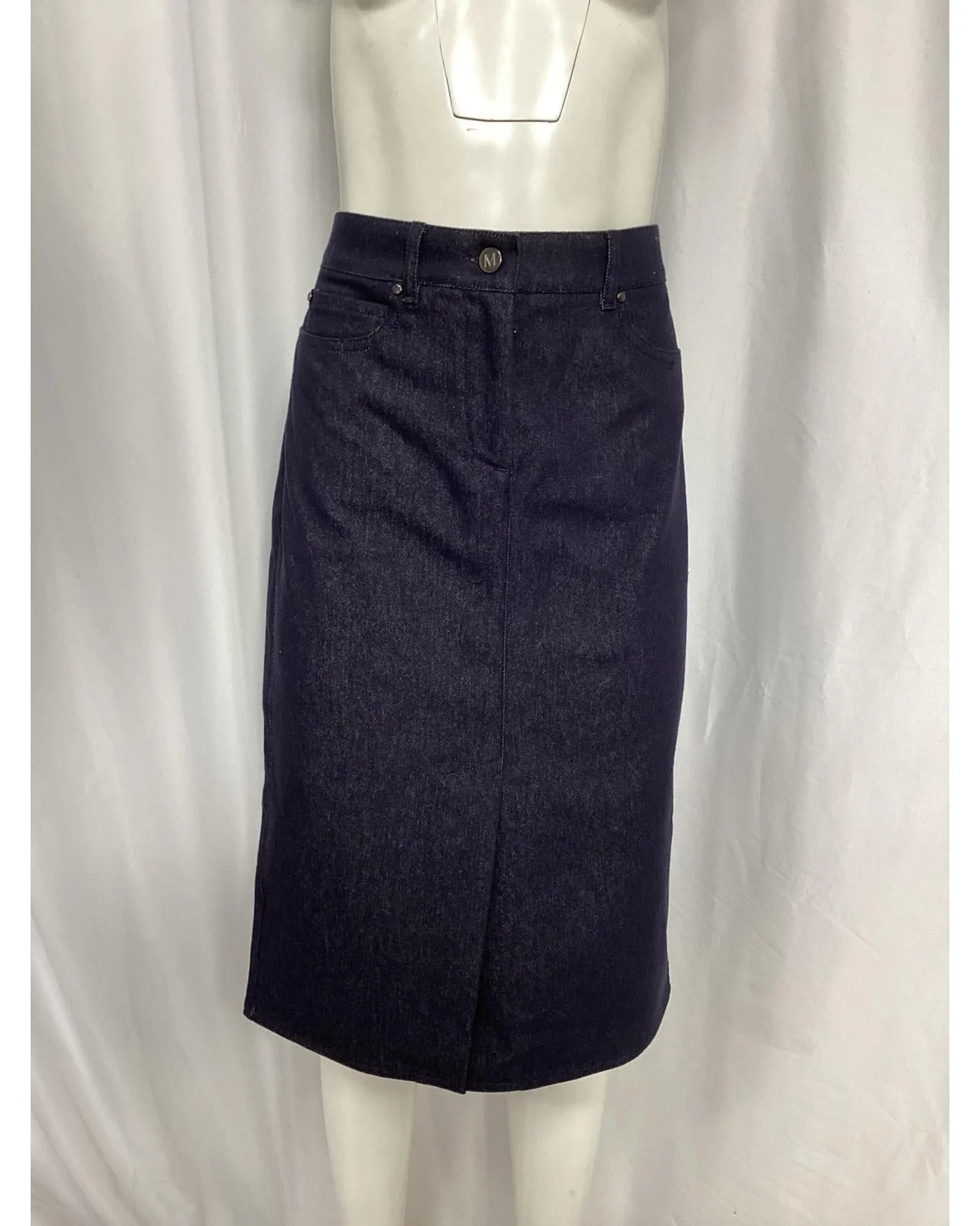 Denim Skirt Slim Fit Knee Length