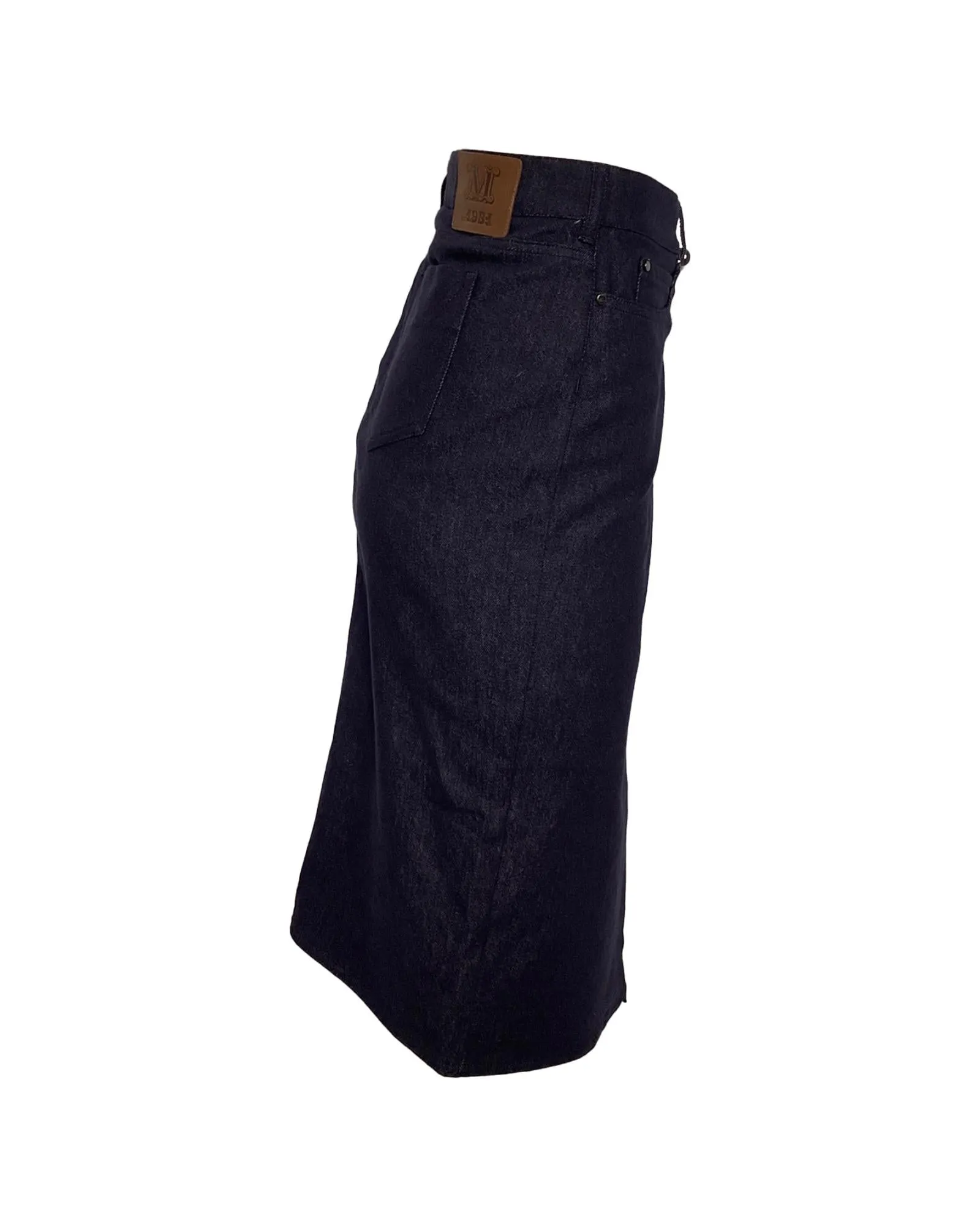 Denim Skirt Slim Fit Knee Length