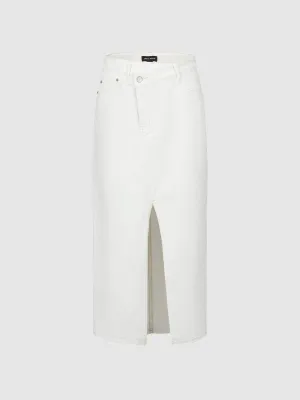 Denim Split Hem Skirts