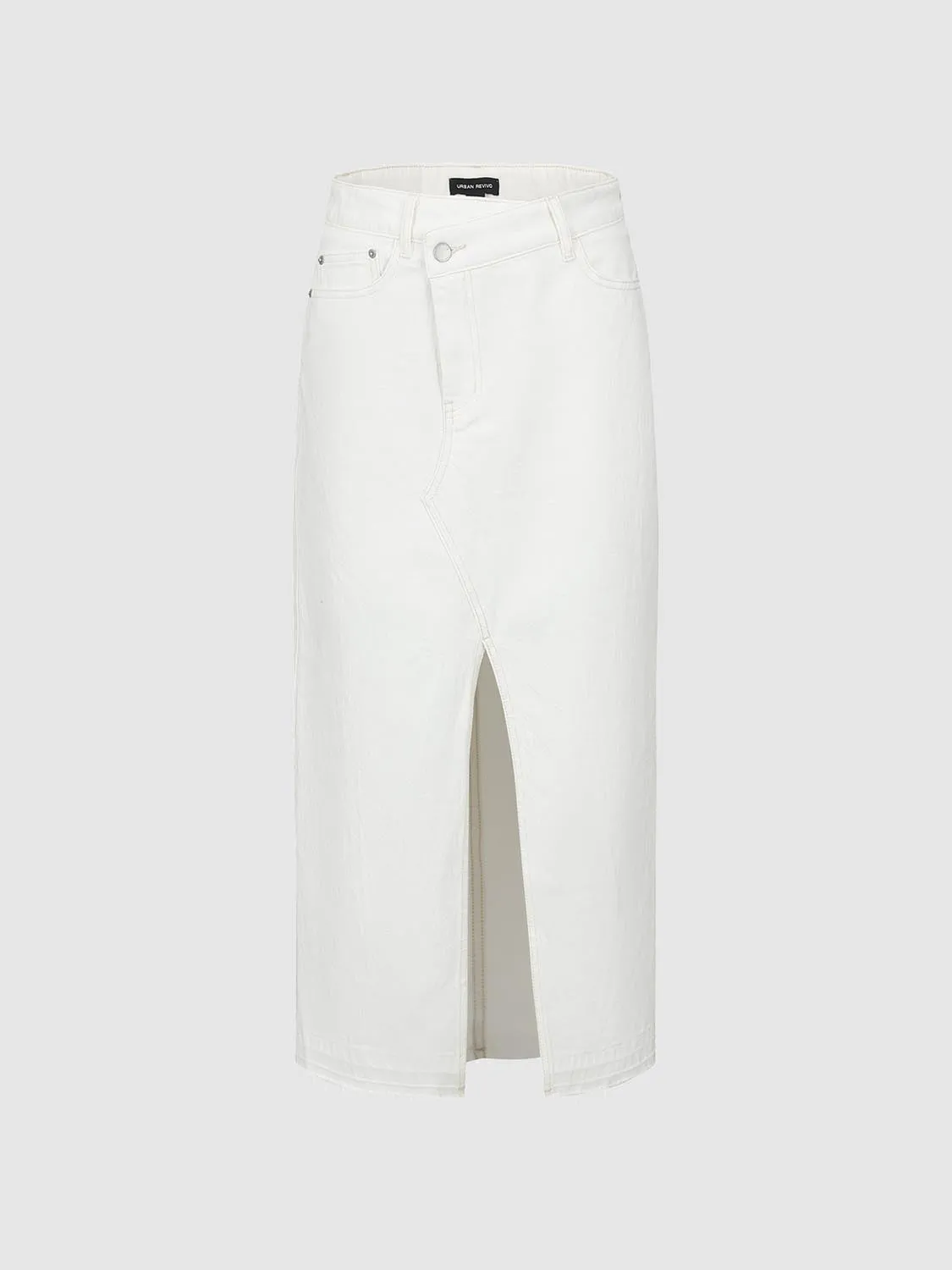 Denim Split Hem Skirts