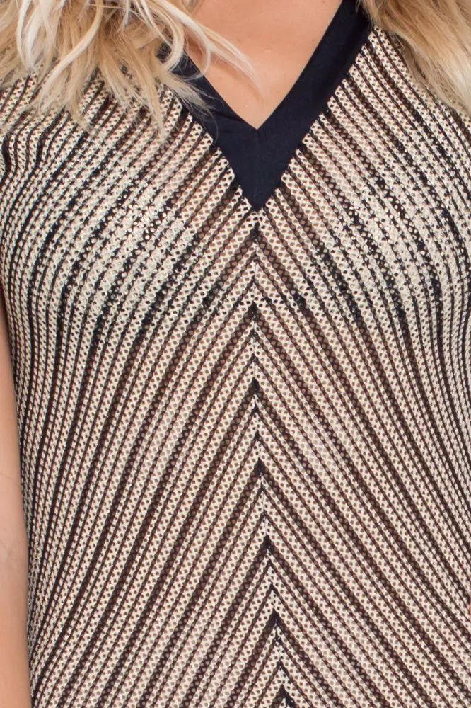 DESERT BABE - Vneck Bodycon Dress • Black