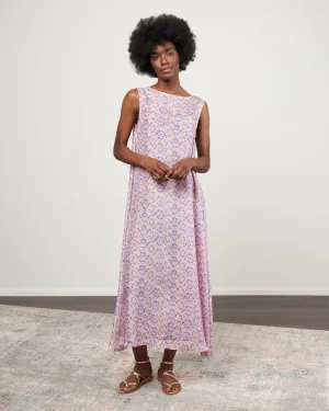 destin dress - lillac/beige