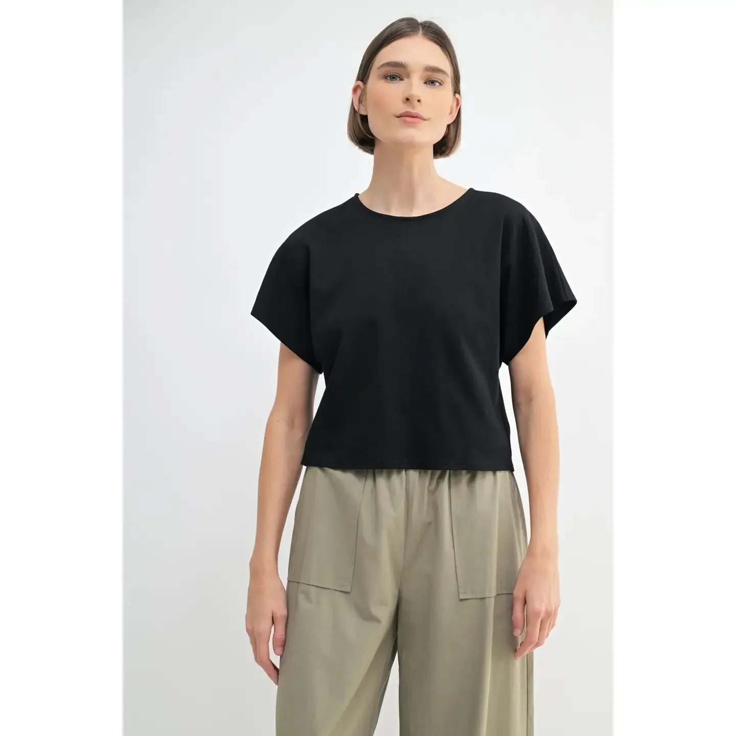 Dolman Sleeve Crop Knit - Two Colors