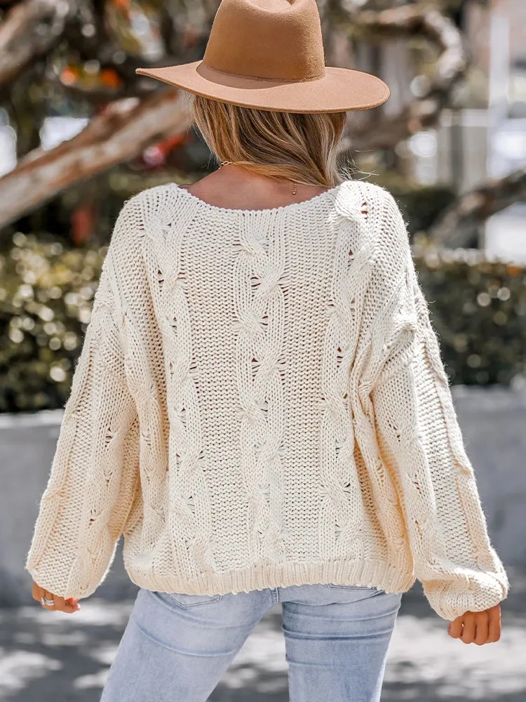 Drop Sleeve Boat Neck Sweater