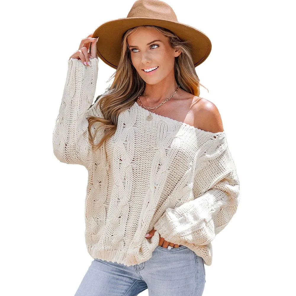 Drop Sleeve Boat Neck Sweater