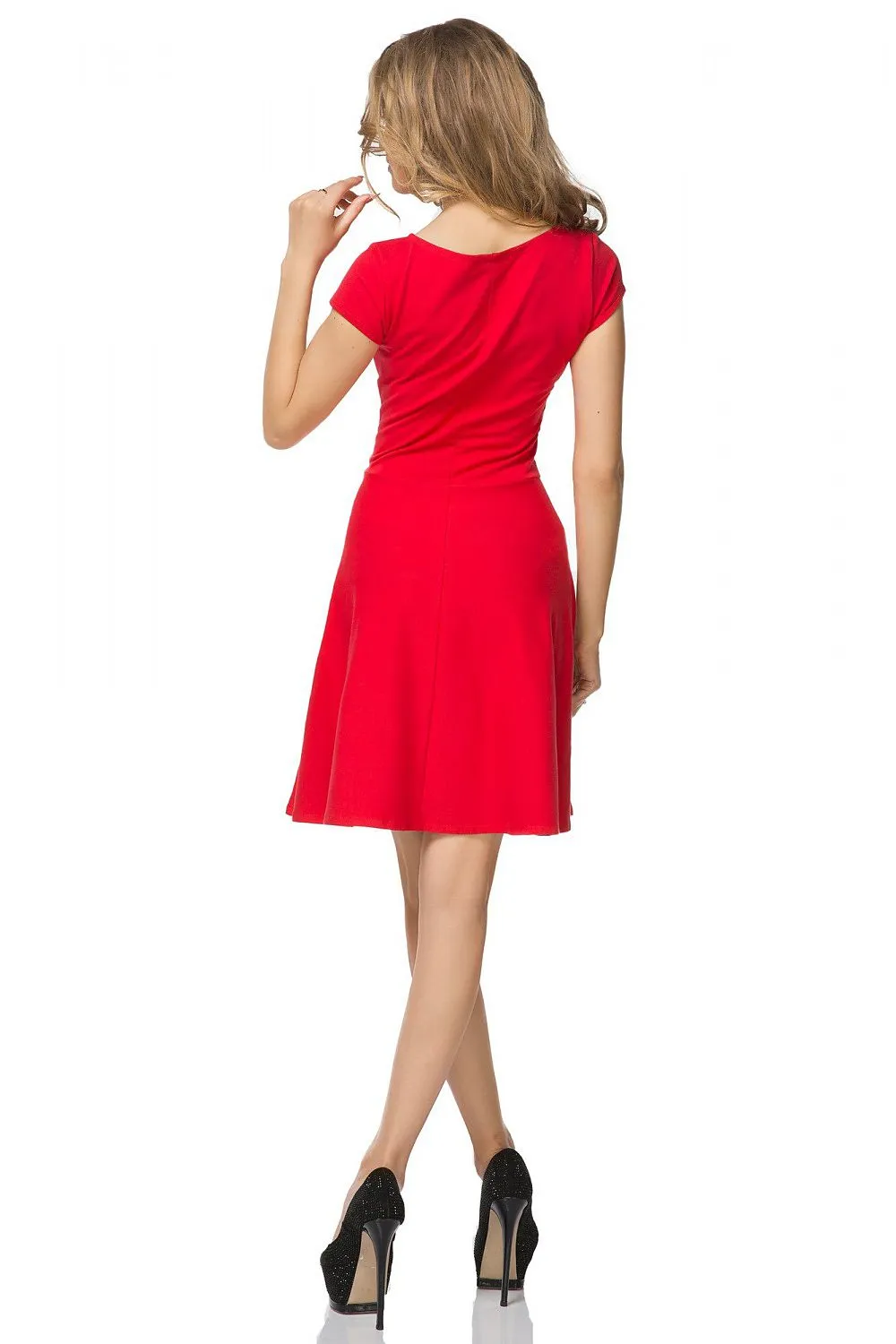 Elegant Flared Knit Dress