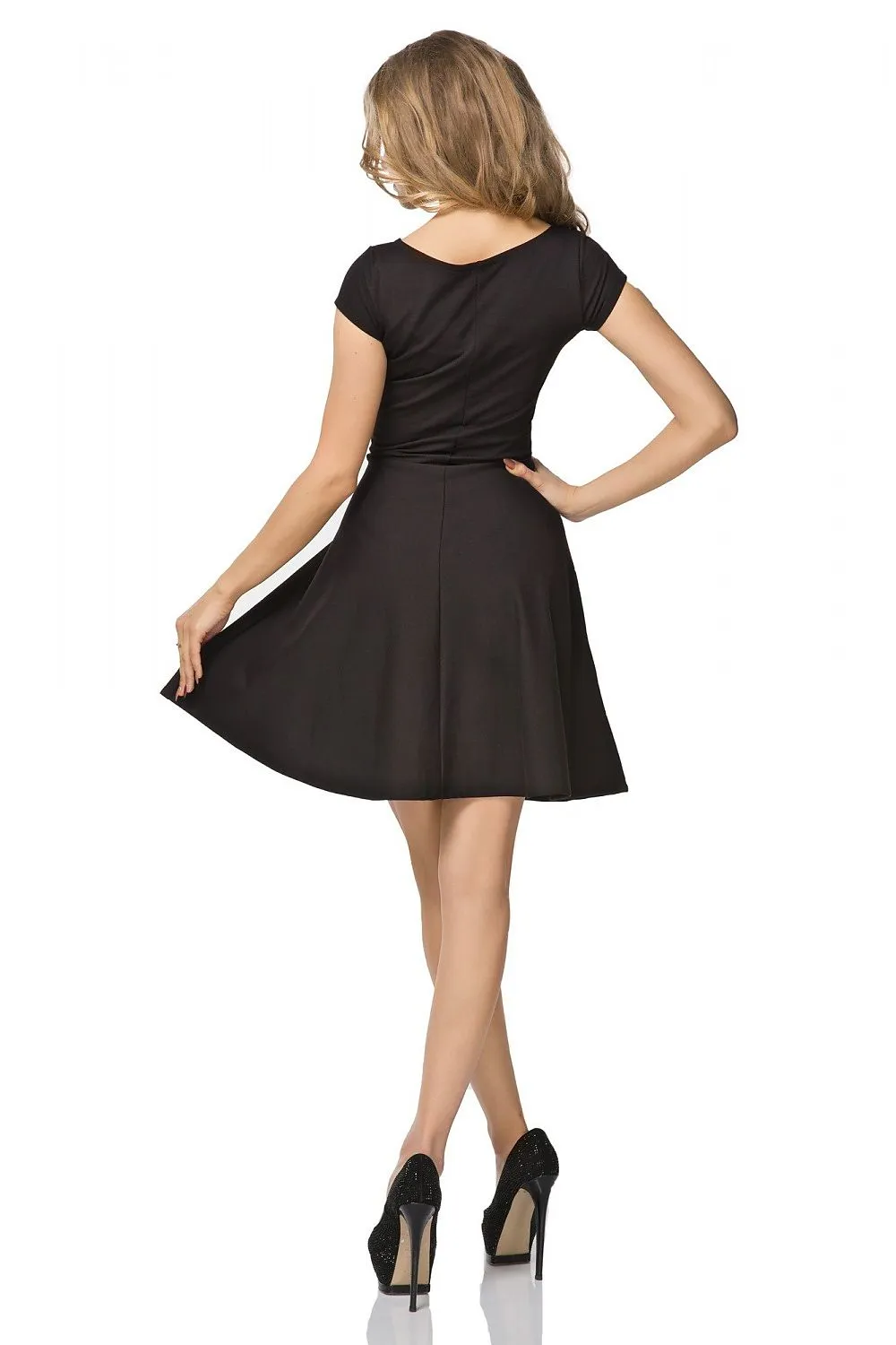 Elegant Flared Knit Dress