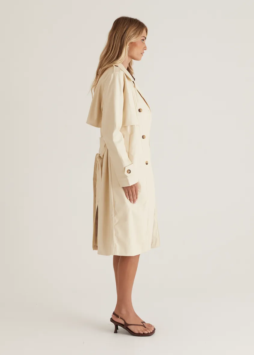 Elkie Pu Trench - Cream