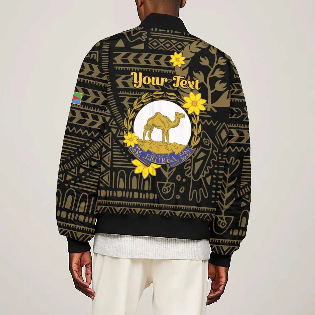 Enkutatash Eritrea New Year Bomber Jacket Eritrean Camel African Pattern LT01