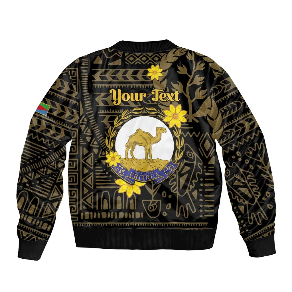 Enkutatash Eritrea New Year Bomber Jacket Eritrean Camel African Pattern LT01