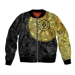 Eritrea African Tribal Mix Paisley Pattern Bomber Jacket Chest Arm Tattoo LT15