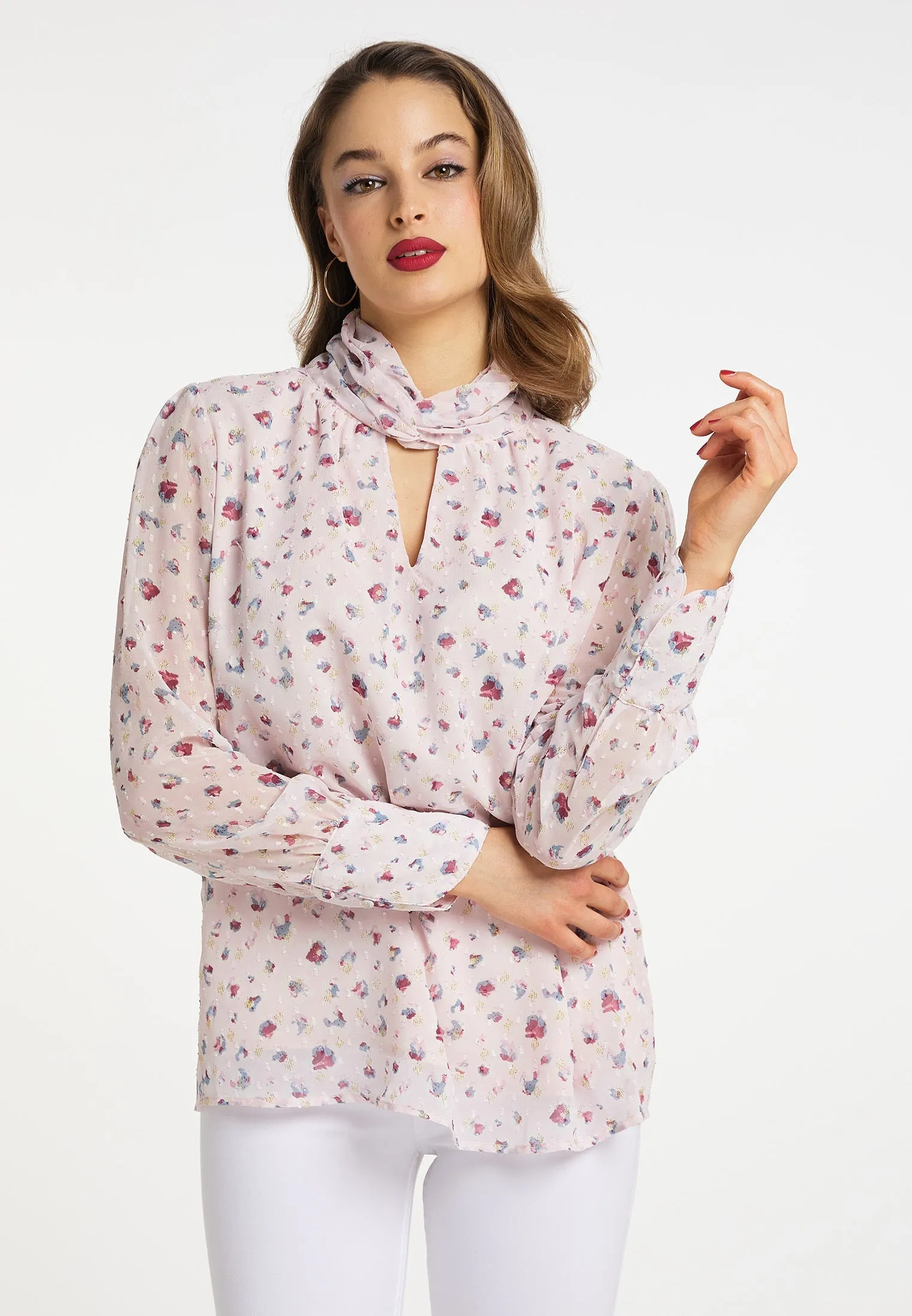 faina Women's Long Sleeve Blouse Top