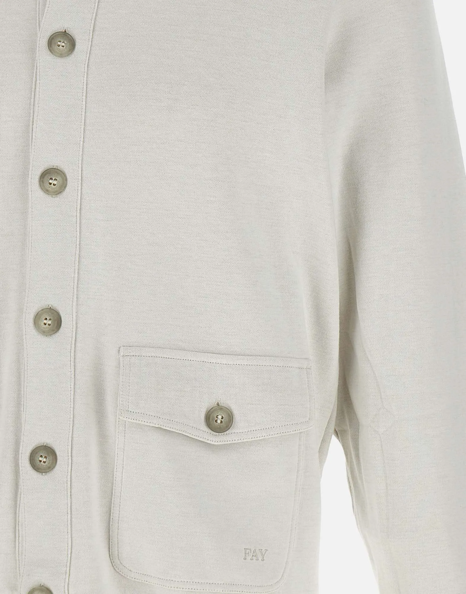 Fay Double Cotton Bomber Jacket In Sand