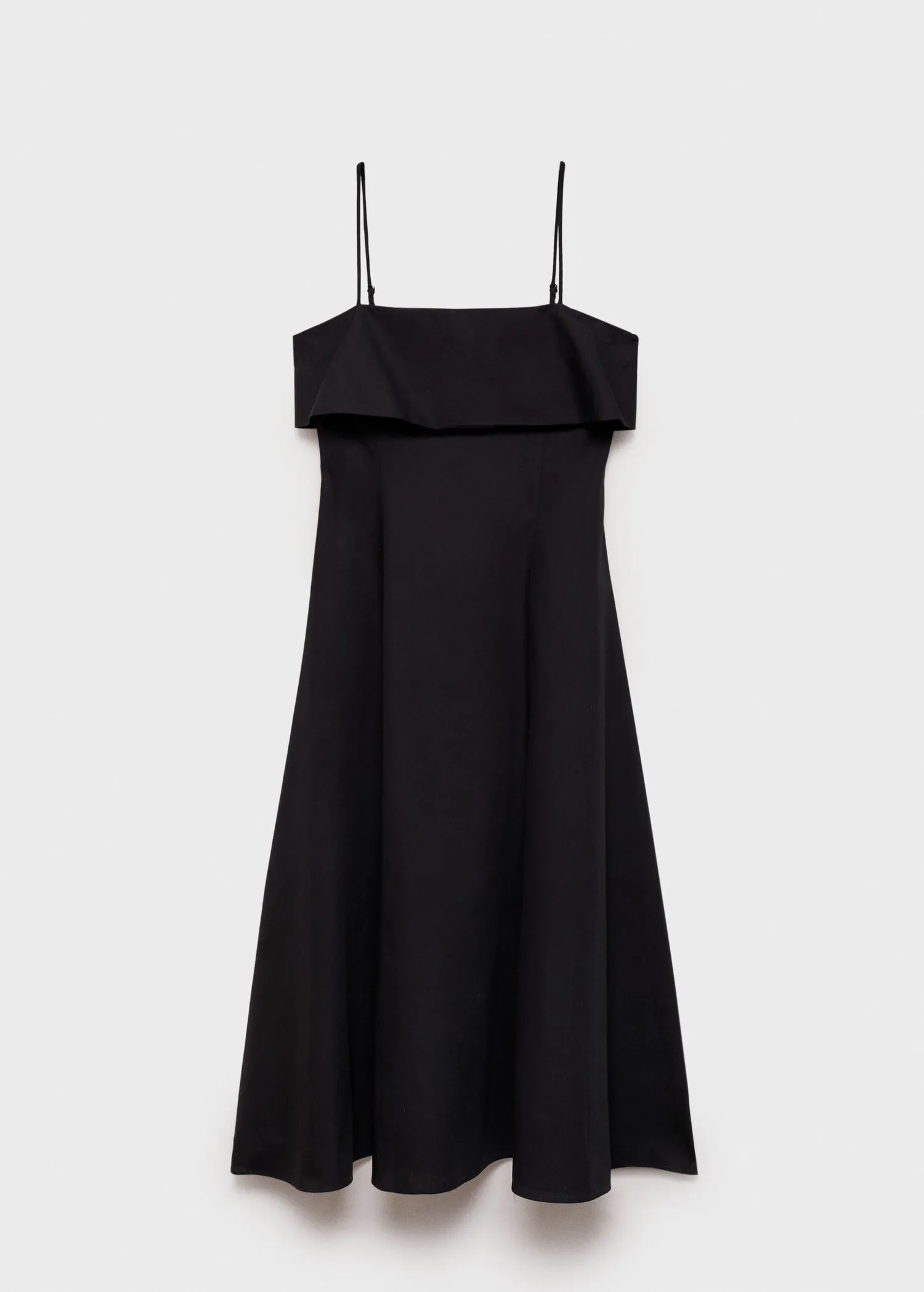 Flared dress with ruffles