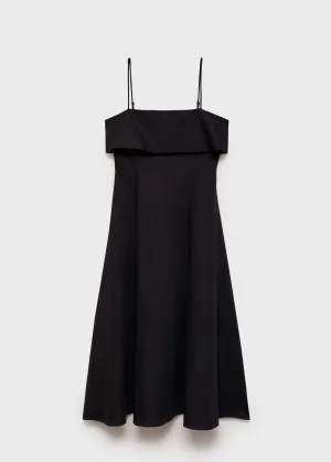 Flared dress with ruffles