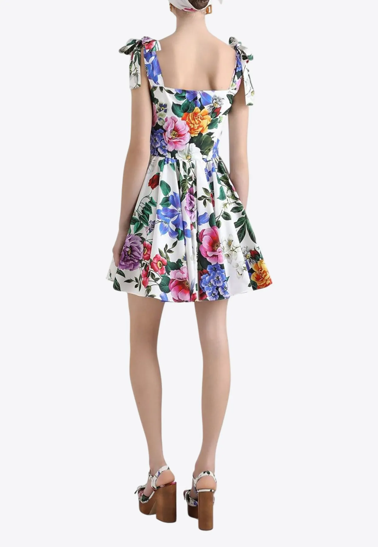 Floral Print Flared Mini Dress