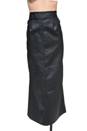 Frankie Vegan Leather Midi Skirt