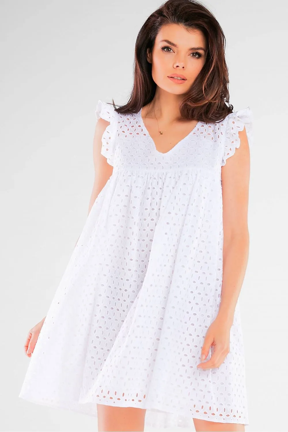 Frilled Shoulder Flared Daydress