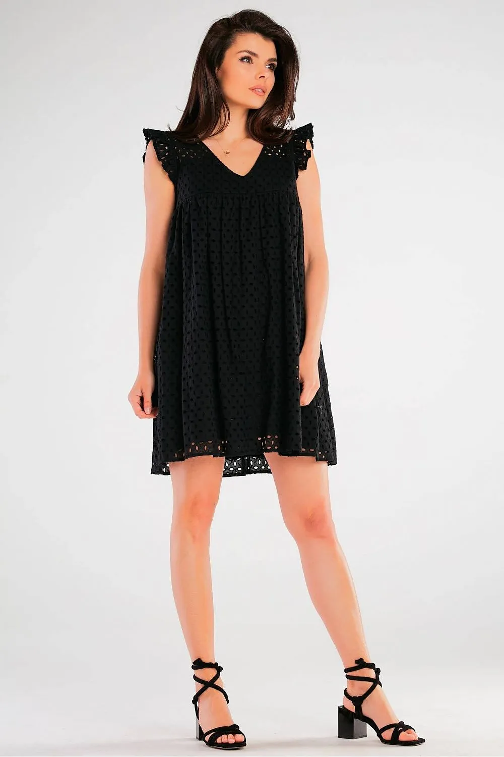 Frilled Shoulder Flared Daydress