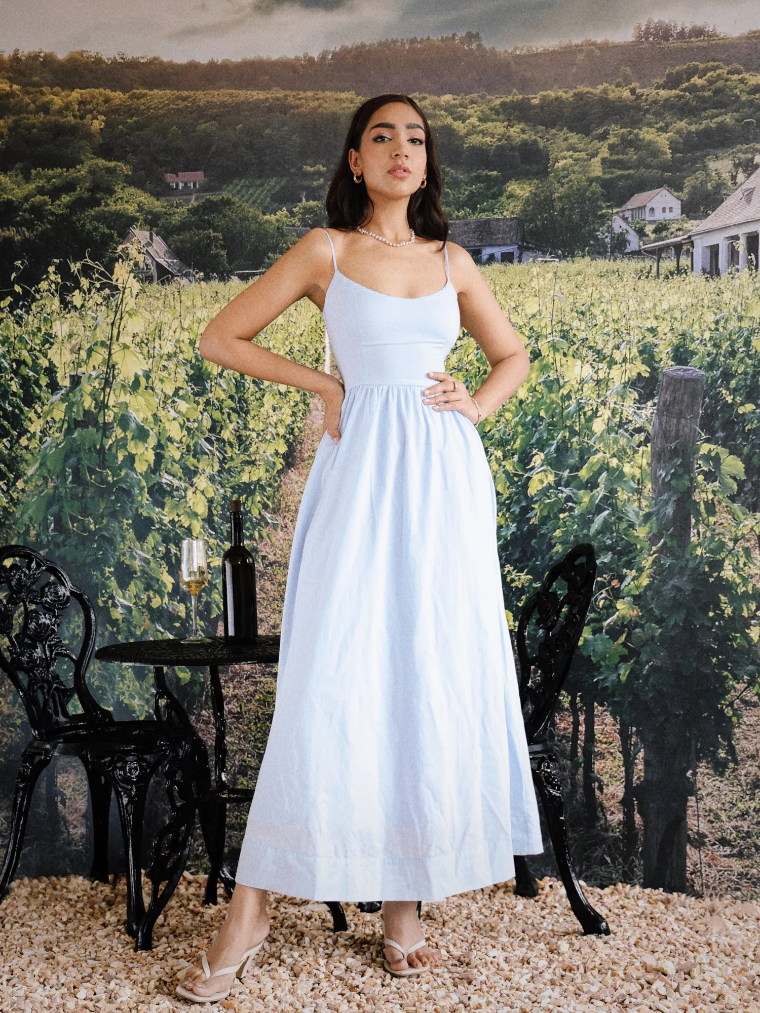 Full Flared Maxi Dress