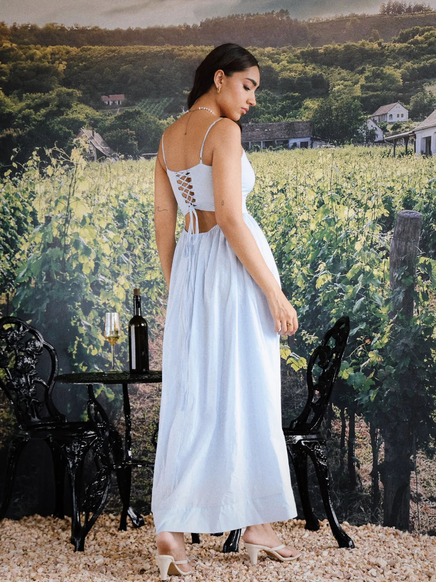 Full Flared Maxi Dress