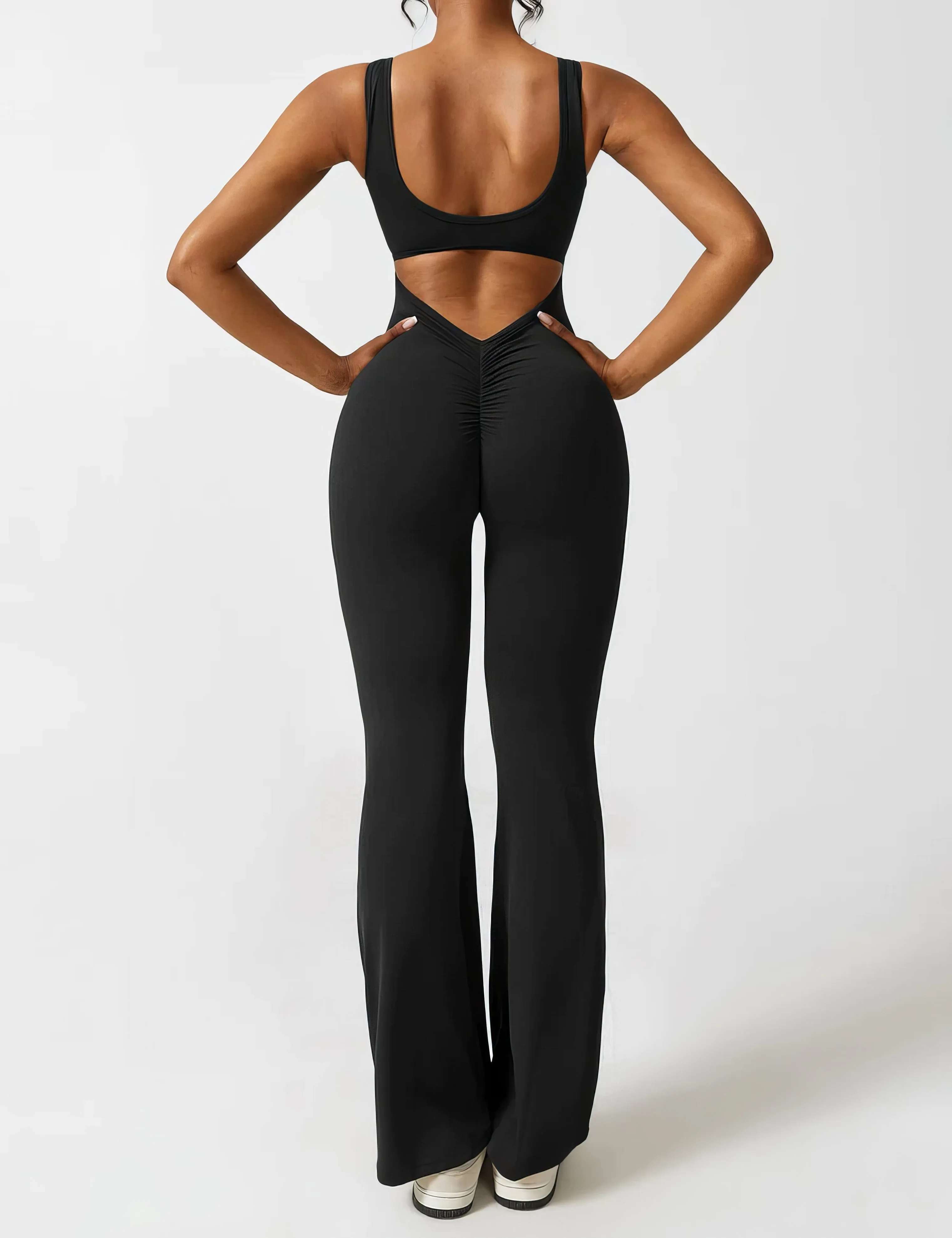 Geraldine® | Women's V-Back Flared Jumpsuit