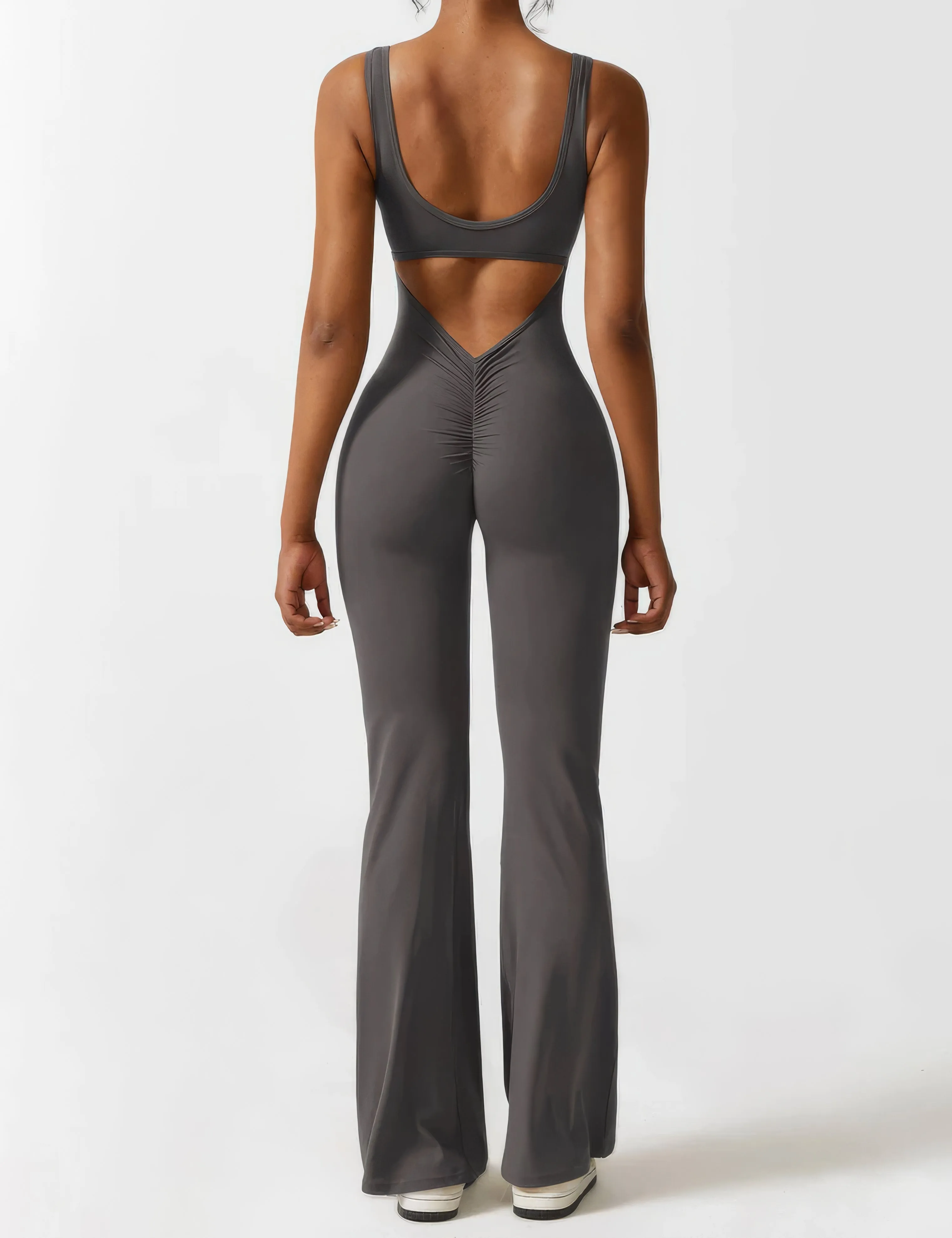 Geraldine® | Women's V-Back Flared Jumpsuit