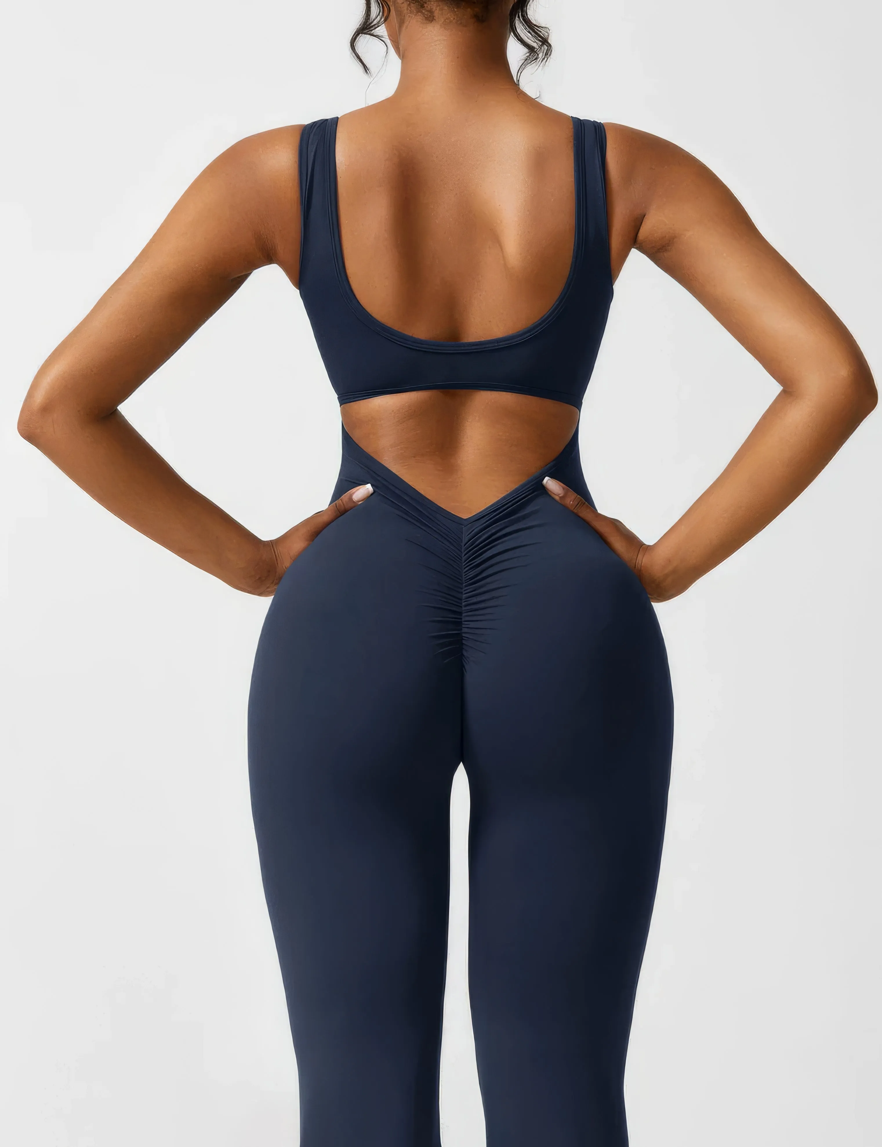 Geraldine® | Women's V-Back Flared Jumpsuit