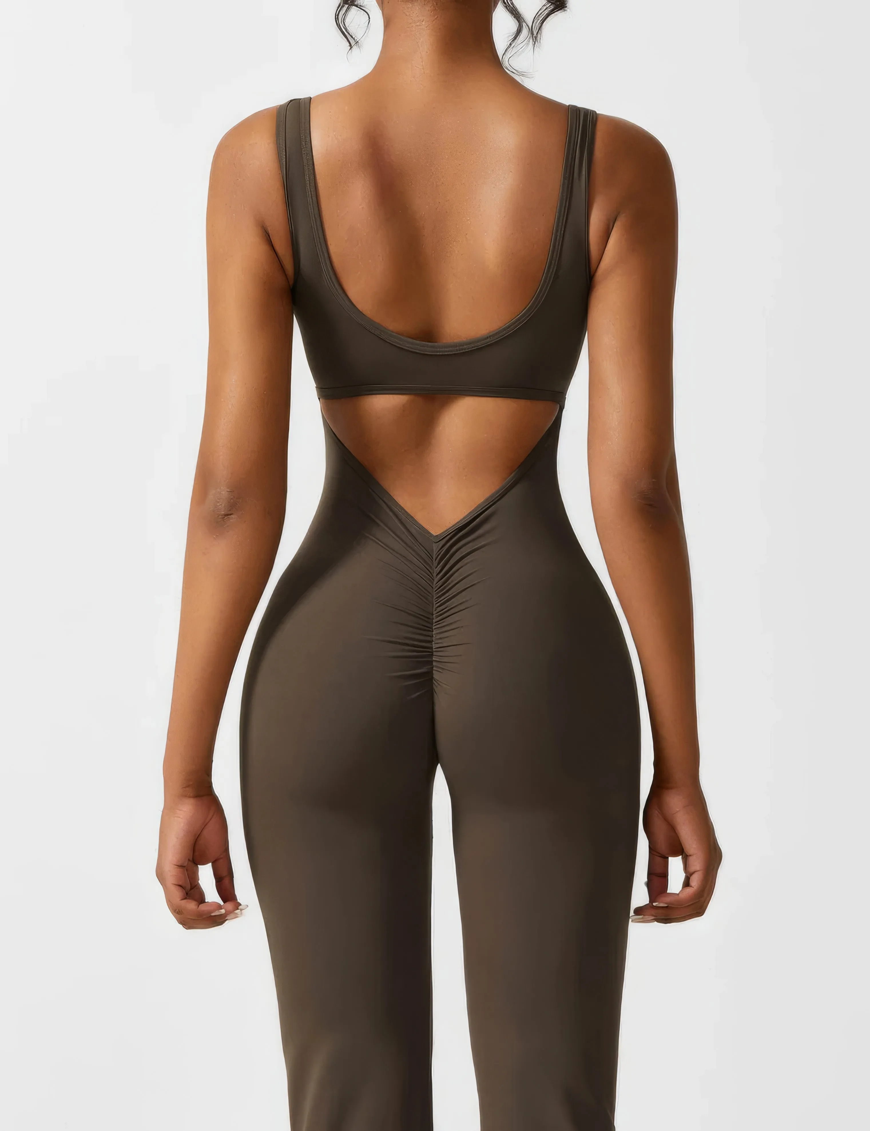 Geraldine® | Women's V-Back Flared Jumpsuit