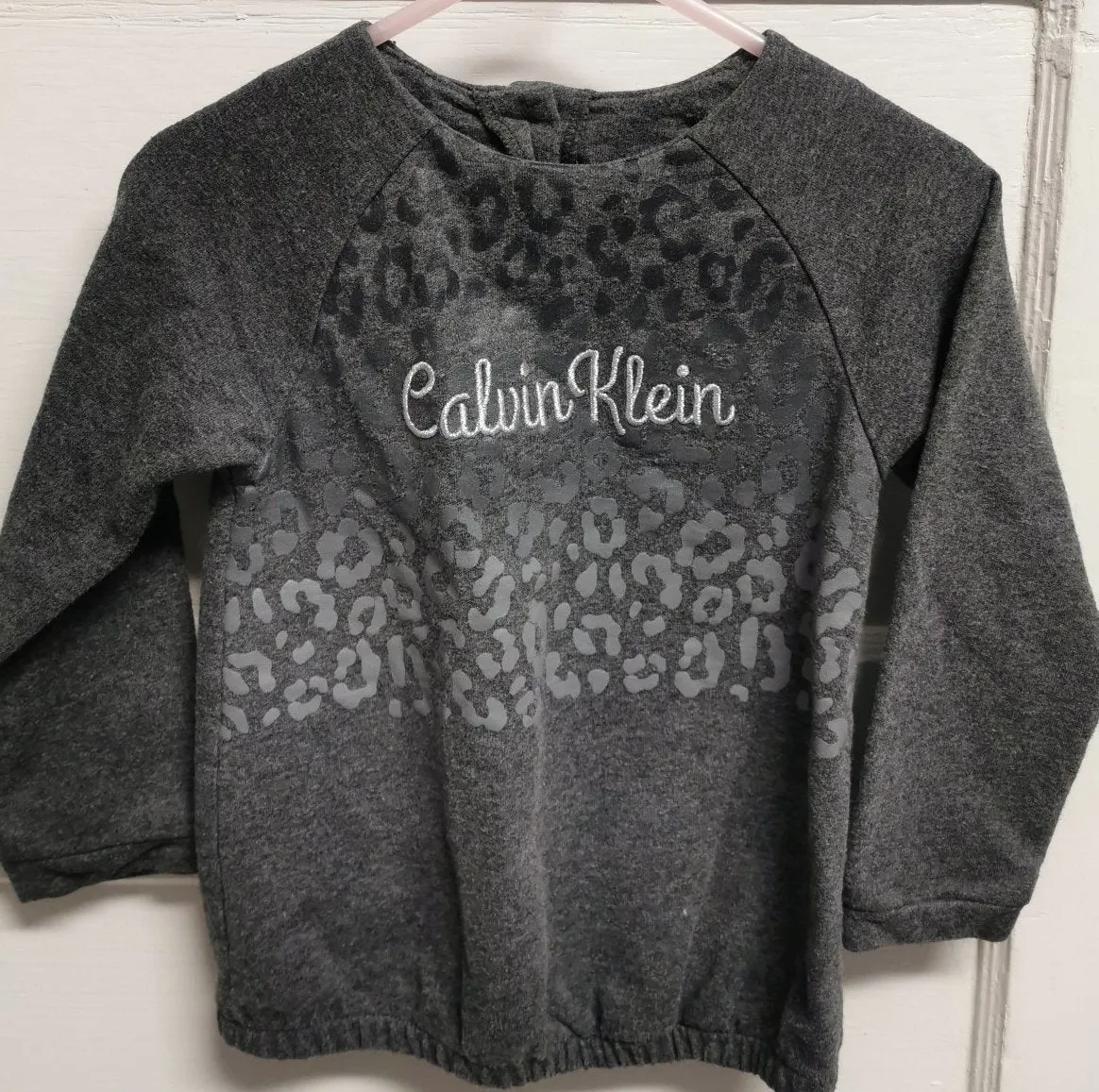 GIRL SIZE 2 YEARS - CALVIN KLEIN, Long-sleeve Tunic Sweater Dress EUC B32