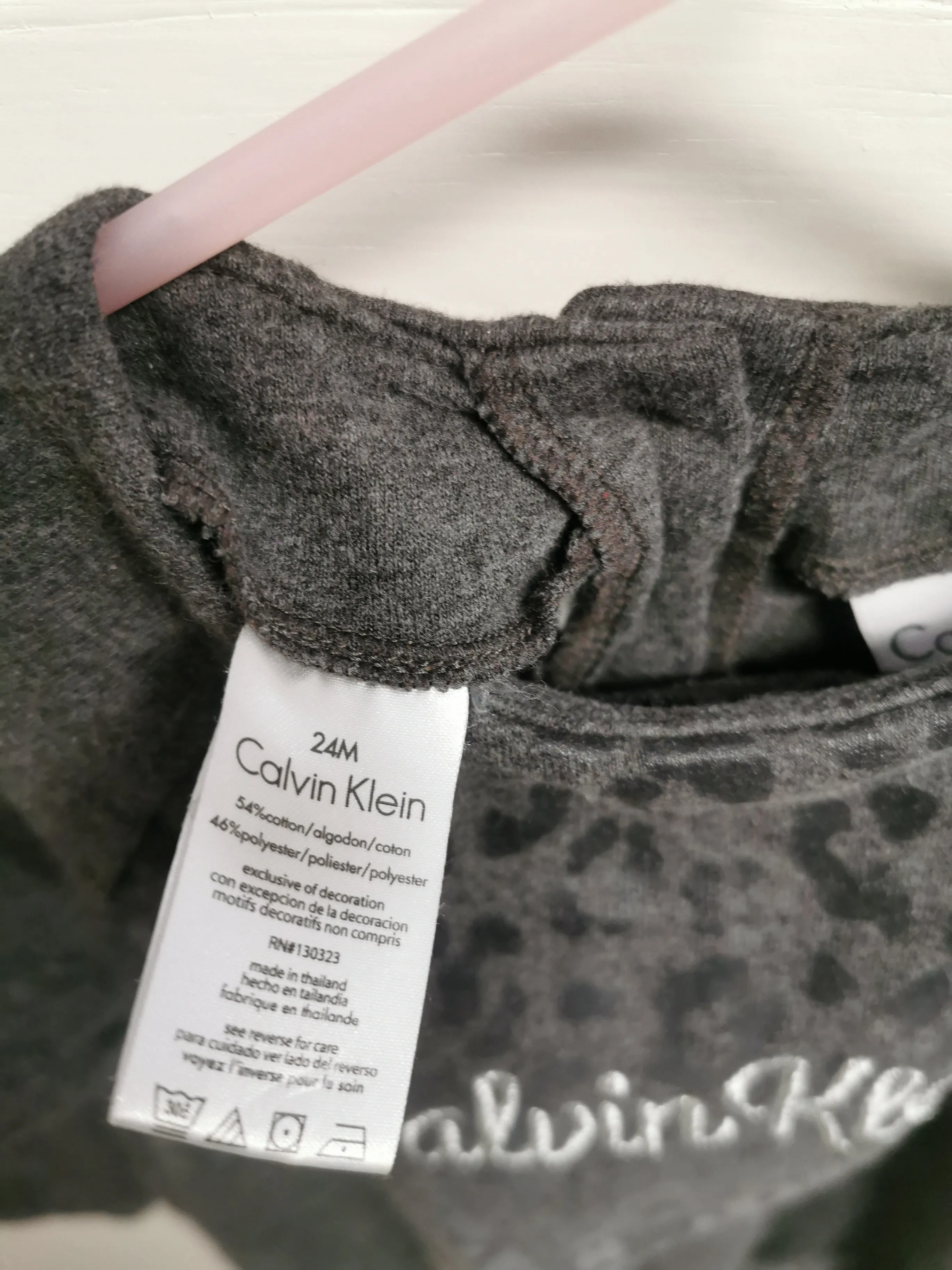 GIRL SIZE 2 YEARS - CALVIN KLEIN, Long-sleeve Tunic Sweater Dress EUC B32