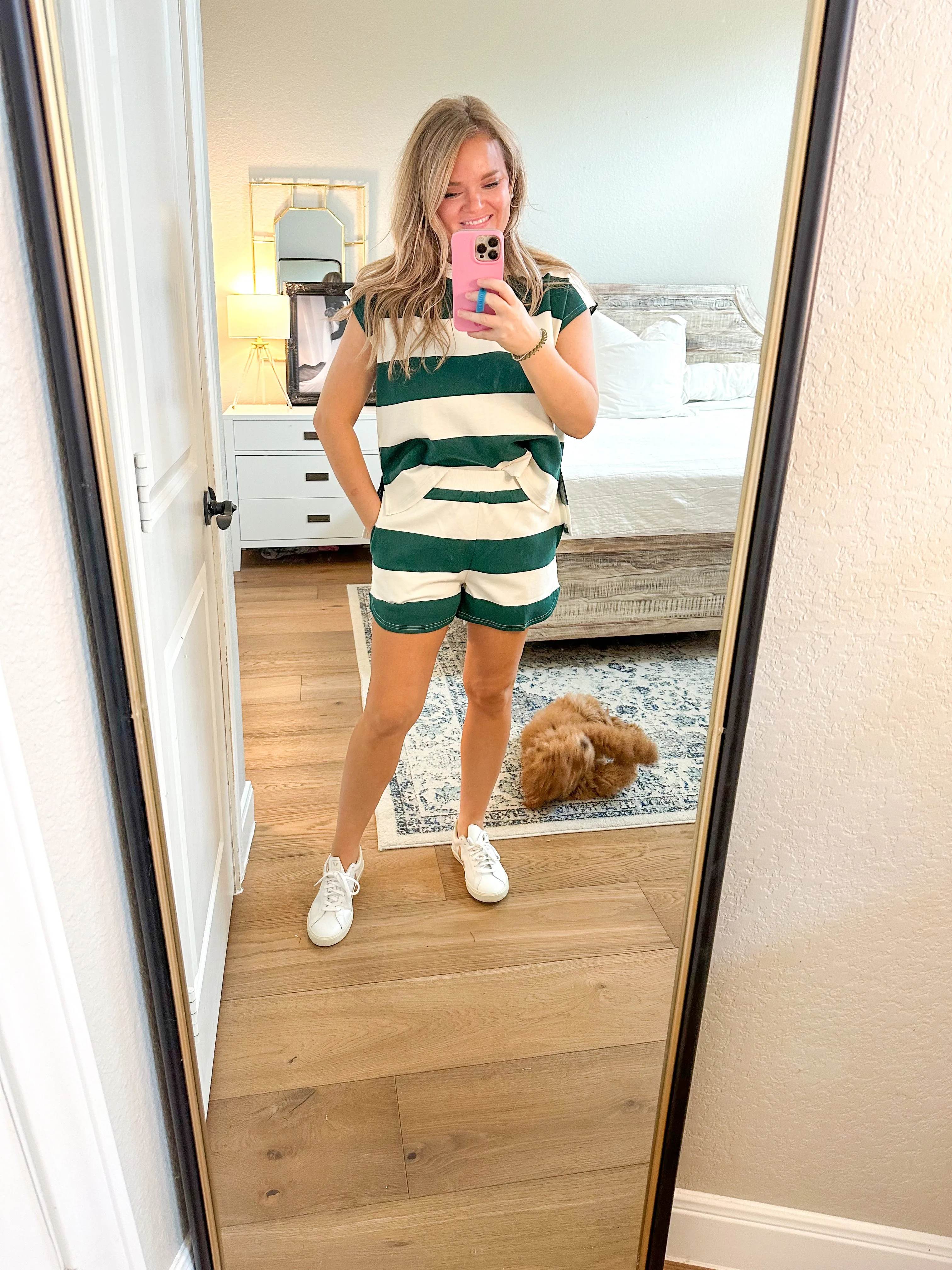Green & White Striped Set
