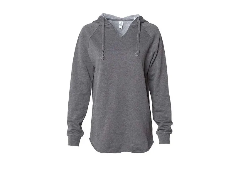 Grey Raw Edge Hoodie