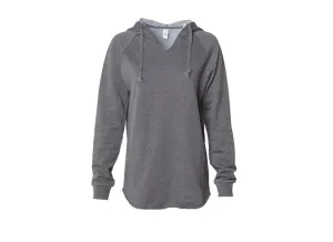 Grey Raw Edge Hoodie