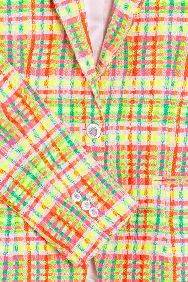 HANNAH CUADRO FLUORESCENT SEERSUCKER JACKET