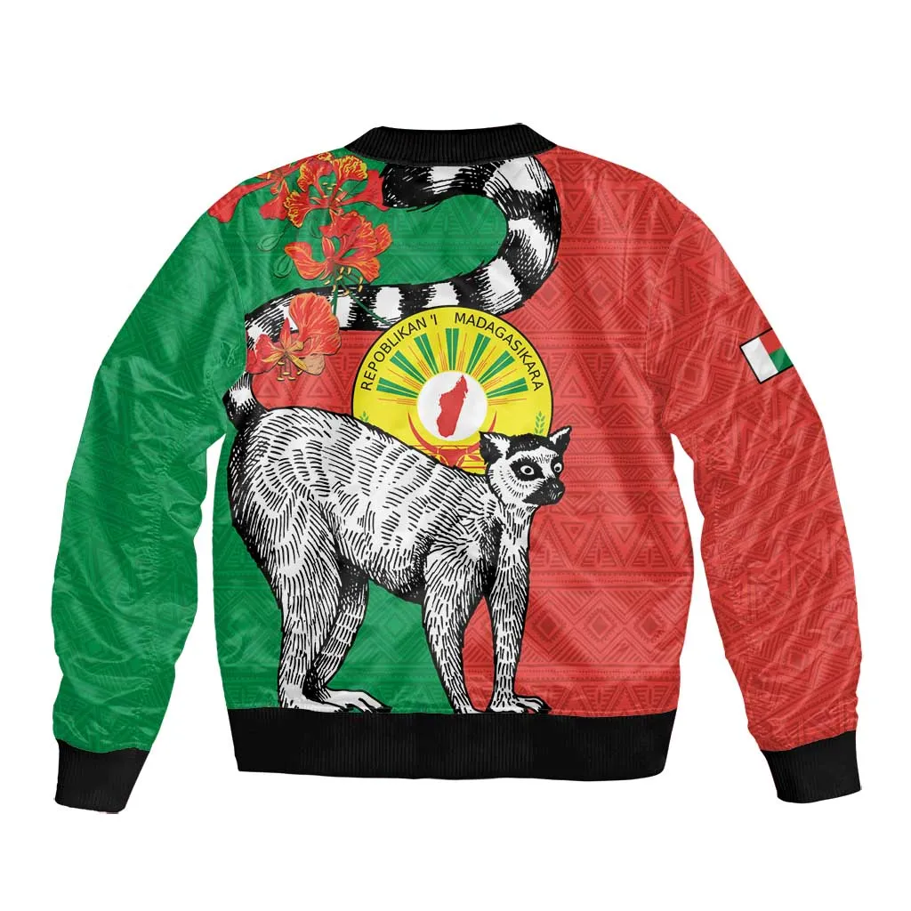 Happy Madagasikara Independence Day Bomber Jacket Ring-Tailed Lemur With Seal LT15