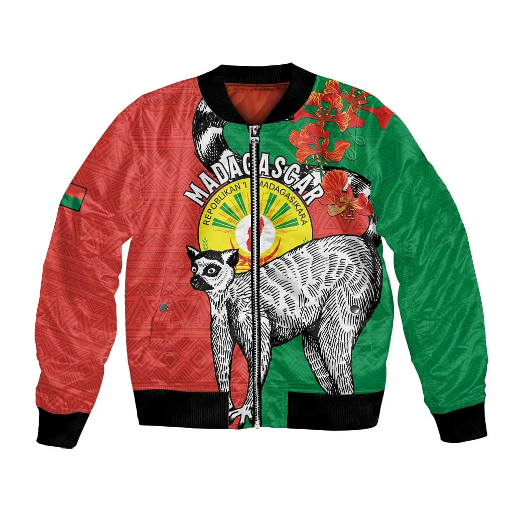Happy Madagasikara Independence Day Bomber Jacket Ring-Tailed Lemur With Seal LT15