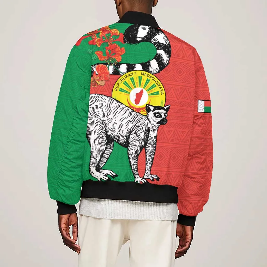 Happy Madagasikara Independence Day Bomber Jacket Ring-Tailed Lemur With Seal LT15