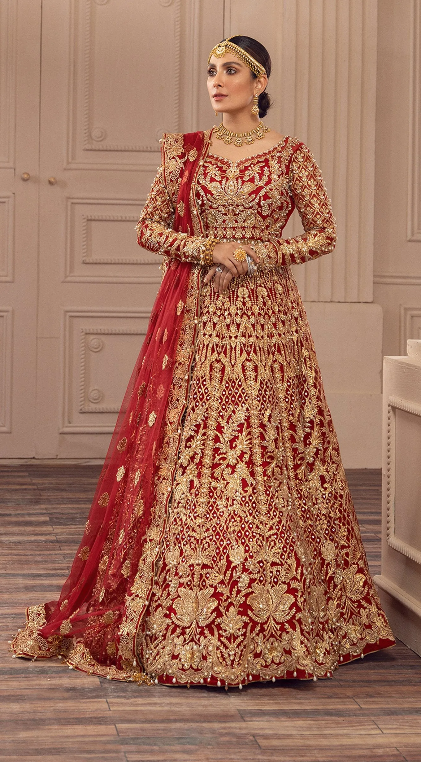Heavy Dulhan Lehenga Chunni Gown Bridal Dress #BN1065
