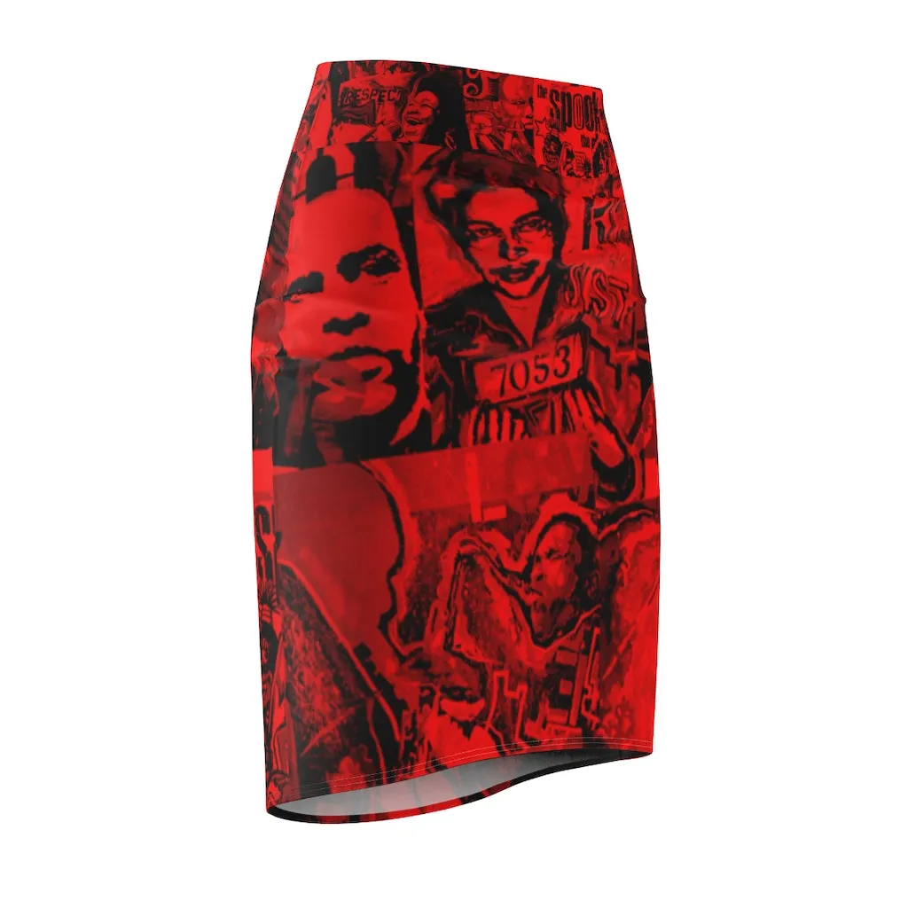 Heroism Art Pencil Skirt